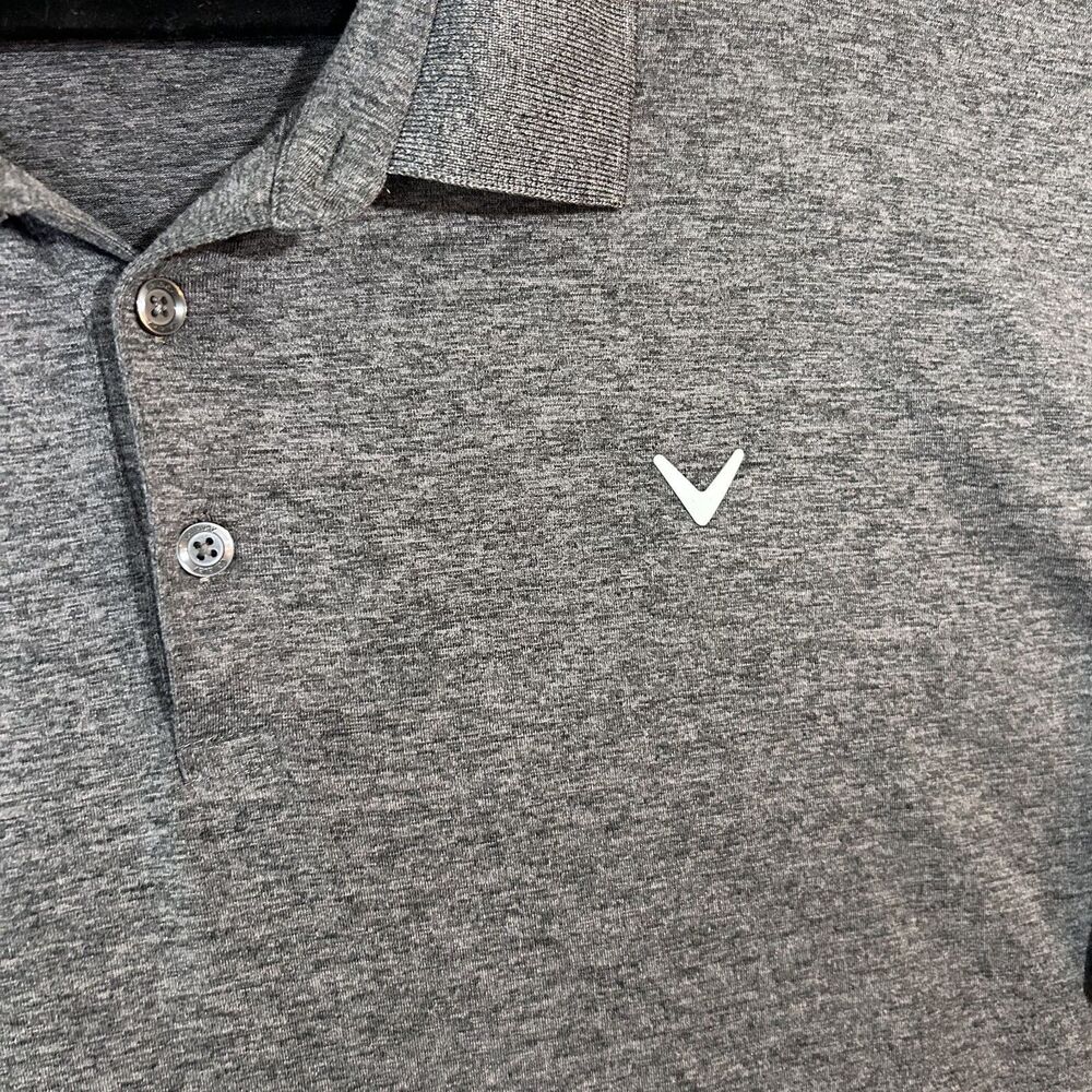 Callaway Men's Polo Golf Shirt 4XL Big & Tall Gray Opti-Dri - Picture 3 of 9